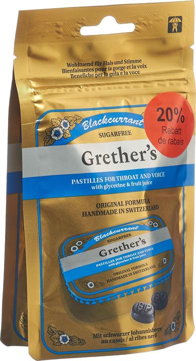 Actual product image Grethers Blackcurrant pastilles (1 Piece)