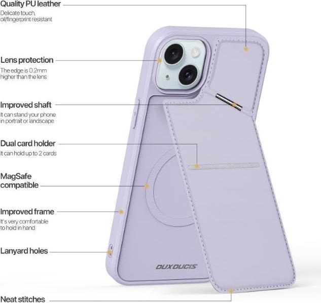 Immagine prodotto Dux Ducis Custodia rigida in PC e TPU della serie Rafi II Mag (Apple iPhone 15)