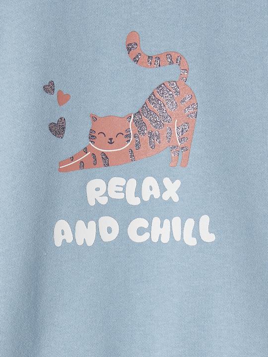 Actual product image Vertbaudet Girls' sweatshirt with animal print (104)