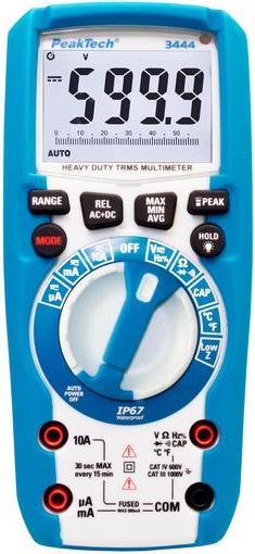 Produktbild Peaktech P 3444 True RMS Digitalmultimeter (CAT IV 600V, CAT III 1000V)