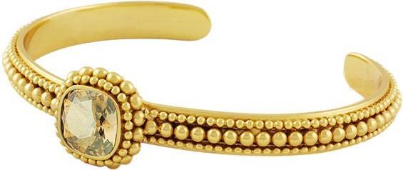 Produktbild Steinkult Cuff "Aisha" (6.50 cm, Messing, Kristallstein, 18 Kt. Vergoldet)