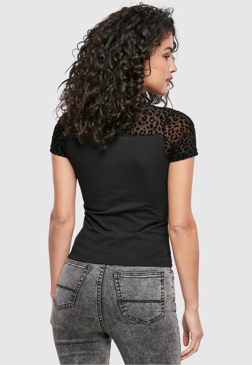 Actual product image Urban Classics Ladies Flock Lace Turtleneck Tee (4XL)
