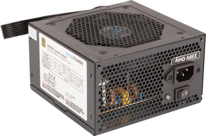 Actual product image RealPower Power supply SMART SILENT 80+ bronze APFC EuP (600 W)