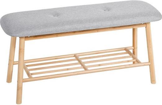 Actual product image Axentia Bench, bamboo, with shelf