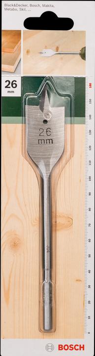 Image du produit Bosch Zubehör Mèche plate à fraiser, hexagonale D= 26,0 mm L= 160 mm (26 mm)