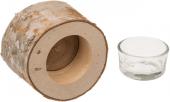 Image du produit Ootb Tronc d'arbre décoratif avec insert de bougie (8 x 8 x 5 cm)