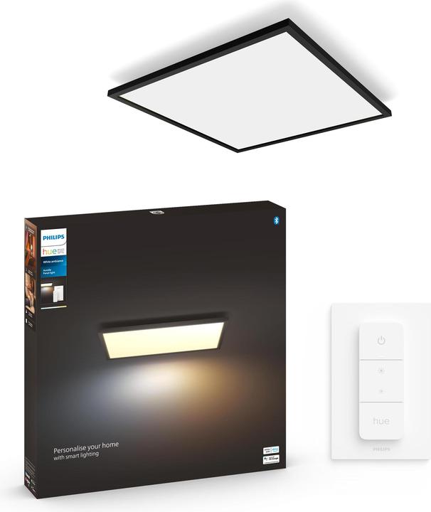 Actual product image Philips Hue White Amb. Aurelle Panel Light 60x60cm black (3750 lm)