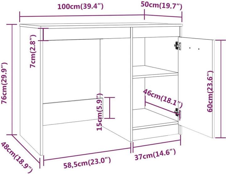 Immagine prodotto VidaXL Marve (100 x 50 x 76 cm)
