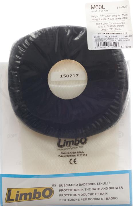 Actual product image Limbo Bath protection 66cm arm thin 25-29cm adult waterproof (Showers / Bathing)