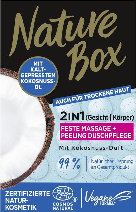 Immagine prodotto Nature Box Firm 2in1 Massaggio + Scrub sotto la doccia con fragranza di cocco 90 g