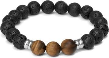 Immagine prodotto Beneto Bracciale in pietra lavica e occhio di tigre MINK160/20