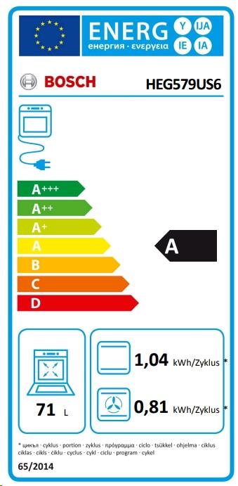 Energie-Label Bosch Hausgeräte HEG579US6