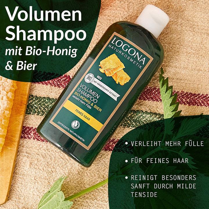 Produktbild Logona Shampoo Volumen Bier & Honig 750 ml (750 ml, Flüssiges Shampoo)