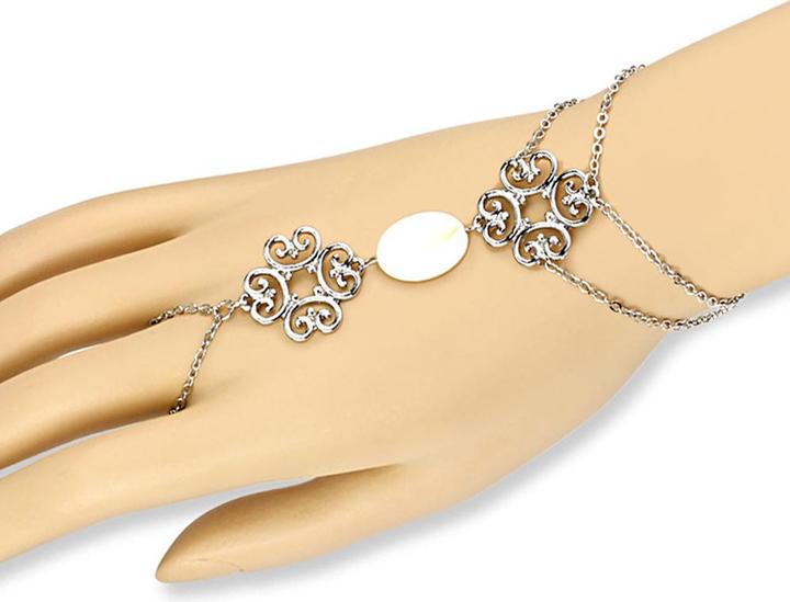 Immagine prodotto Star Piercing Bracciale in argento con cuori tribali e madreperla (Ottone)
