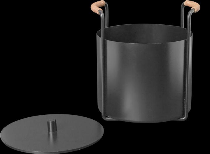 Image du produit Ferm Living Port Kindling and Ash Bucket - Noir (22 x 24 x 25,5 cm)