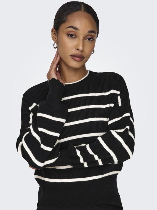 Actual product image Only Round neck balloon sleeve jumper knitted jumper (M)