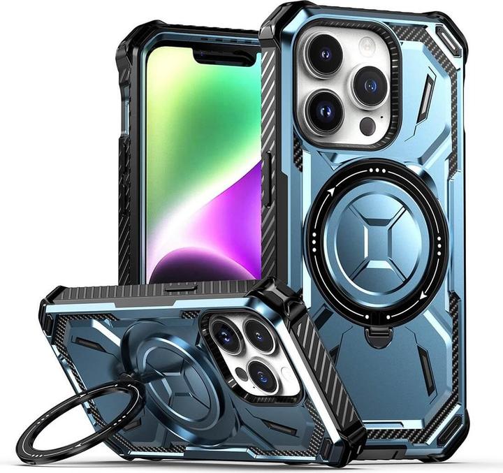 Produktbild Cover-Discount iPhone 15 Pro - Armor Case mit Kickstand blau (Apple iPhone 15 Pro)