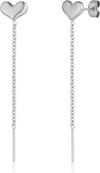 Produktbild JVD Long Steel Earrings With A Heart