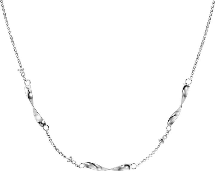 Engelsrufer Elegant silver necklace with cubic zirconia Twist ERN-TWIST-ZI (L) (925er Silber, 46 cm)