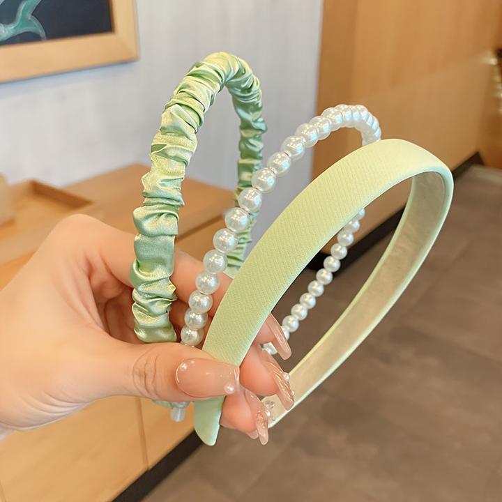 Actual product image Activity Board 3pcs gemischten Stil Haarband frisch neu, Perle Stirnband