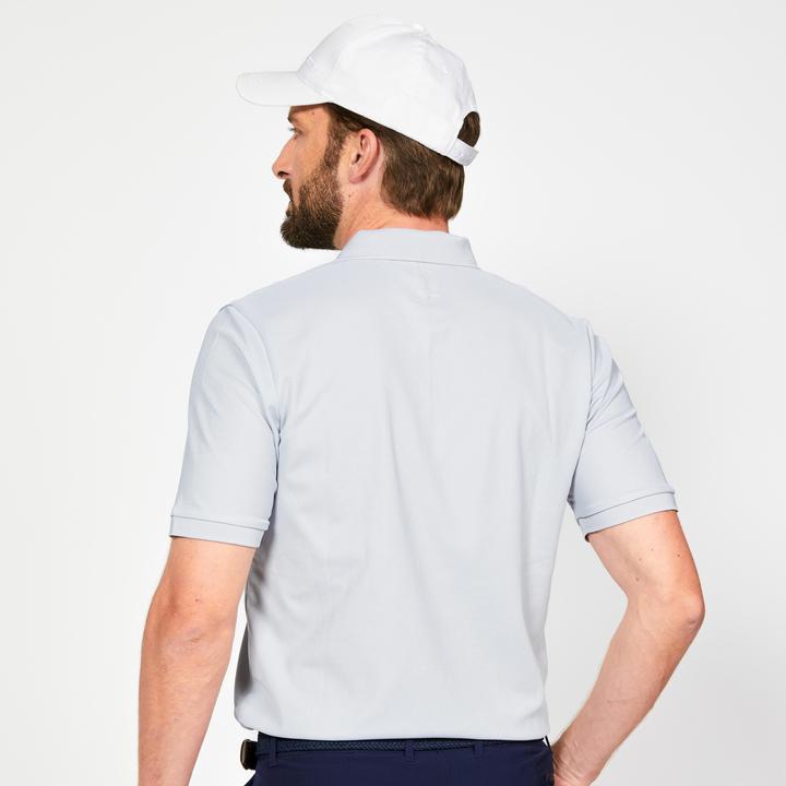 Inesis Men's golf short-sleeved polo shirt - WW500 pearl grey