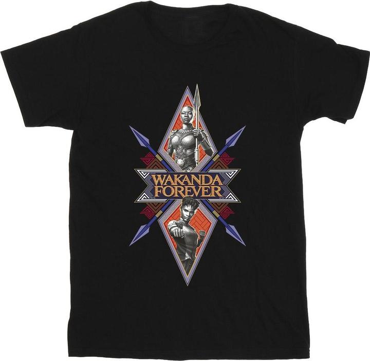 Wakanda Forever Tribal Spear Chest TShirt (XL)