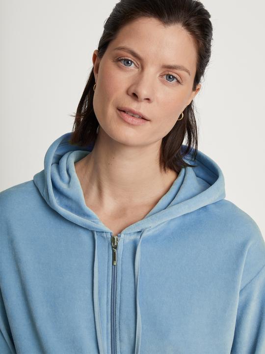 Immagine prodotto Calida Giacca in felpa loungewear "Lounge Velours" blu chiaro (38)