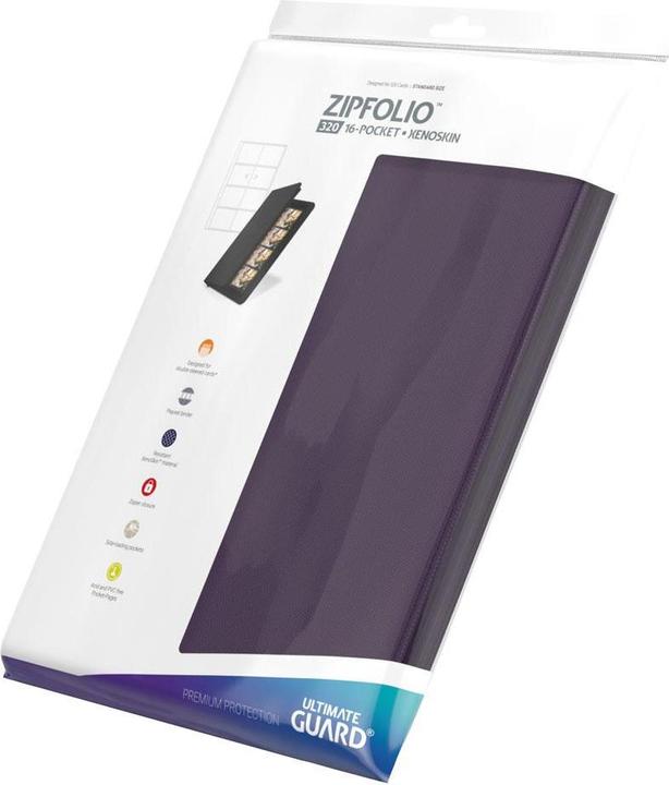 Produktbild Ultimate Guard UGD010438 - Zipfolio 320 – 16-Pocket Xenoskin Kartenmappe, lila