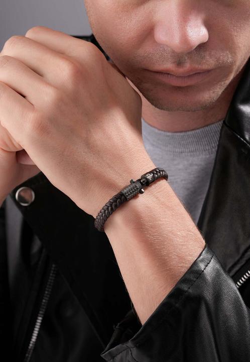 Immagine prodotto Police Bracciale Wrath (19 cm, Acciaio inossidabile, Cuoio)