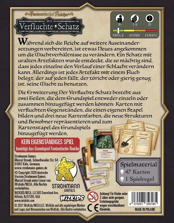 Image du produit Strohmann Games STR21006 - Der Verfluchte Schatz : Fantastische Reiche, 2-6 joueurs, 10 ans et plus (extension DE) (Allemand)
