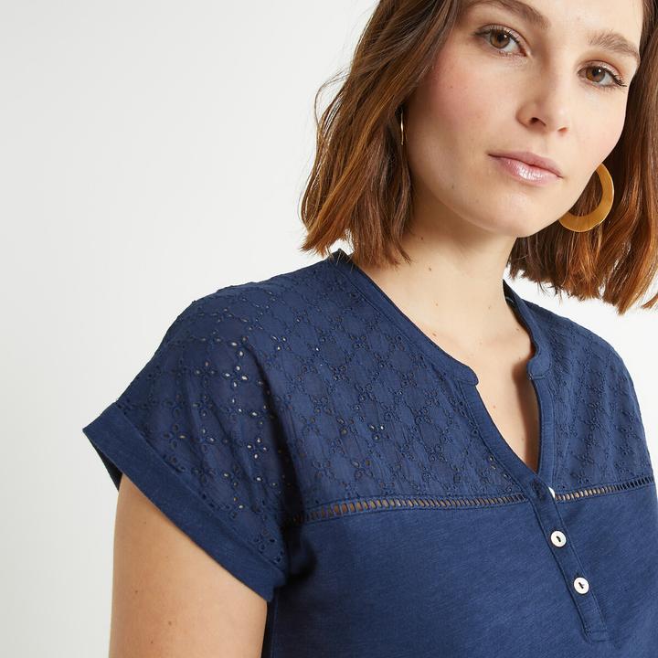Actual product image Anne Weyburn T-shirt with henley neckline (W32/L34)