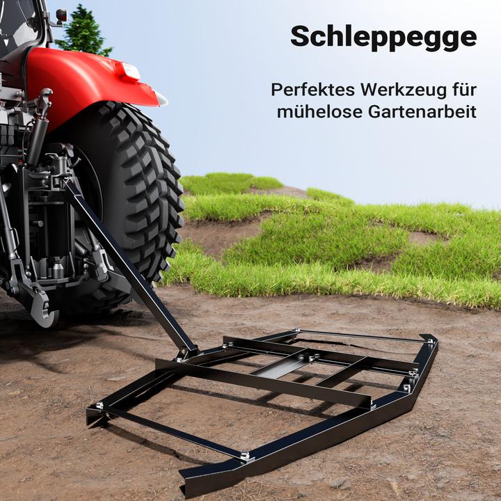 Produktbild Wiltec Schleppegge 172x9cm Wiesenegge Wiesenschleppe Rasentraktor Feldegge