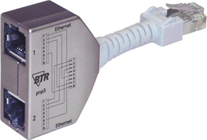 Produktbild Metz Connect BTR Cable sharing Adpt. pnp 3 2er Set Ethernet-Ethernet VE 2 Ethernet-Ethernet silber