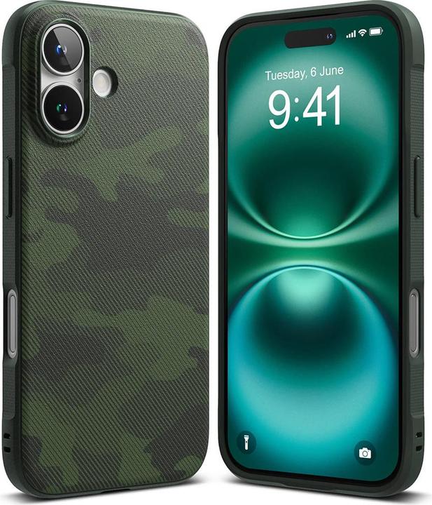Actual product image Ringke - Onyx Design - iPhone 16 Plus - Camo Green (Apple iPhone 16 Plus)