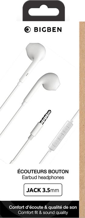 Image du produit Bigben Connected BBC KP Bouton Jack 3.5mm Recyclé Blanc (Filaire)
