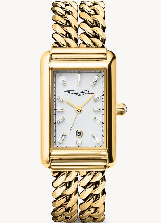 Actual product image Thomas Sabo Damenuhr rechteckig goldfarben (Analogue wristwatch)