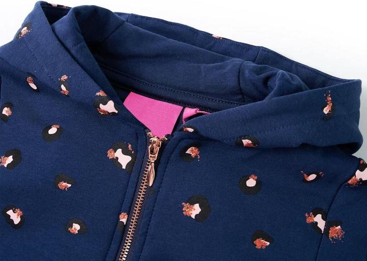 Produktbild VidaXL Kinder-Kapuzenpullover Marineblau 92,Material: 95 (92)