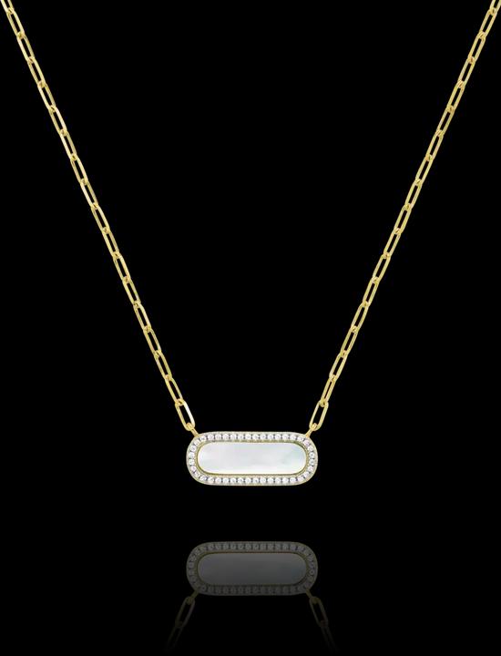 Image du produit Charles Garnier Collier en argent doré, nacre, oxyde de zirkonium (Or, Nacre, Oxydes de zirconium)