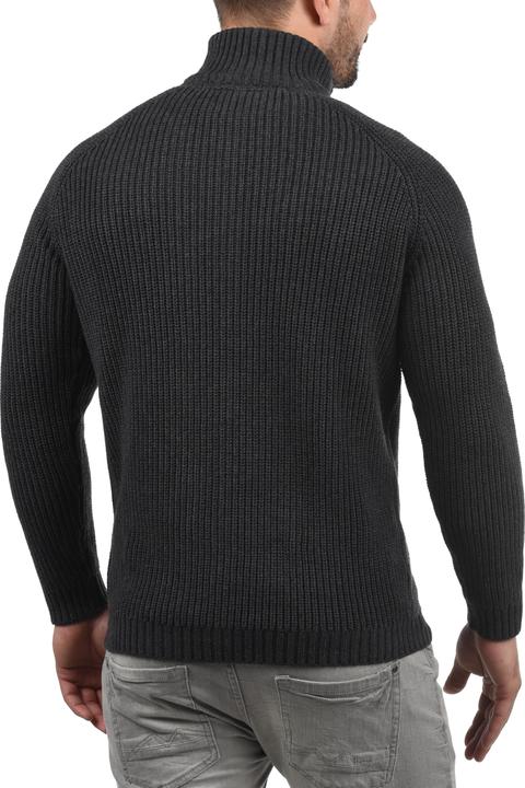 Actual product image Solid Xenos Men's Cardigan Chunky Knit Jacket With Funnel Neck Made Of 100% Cotton (M)