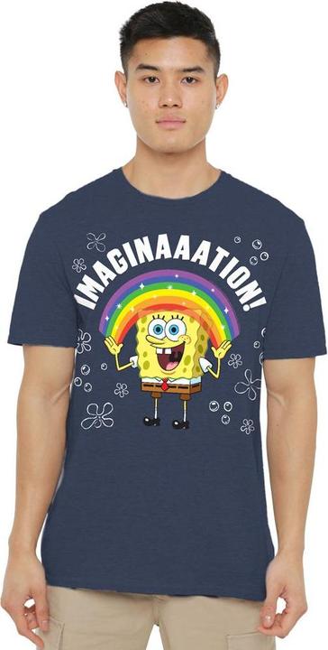 Actual product image Spongebob Squarepants Unisex Adult Imagination T-Shirt (M)
