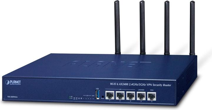 Planet Wi-Fi 6 AX2400 2.4GHz/5GHz WLAN-Router Gigabit Ethernet Blau