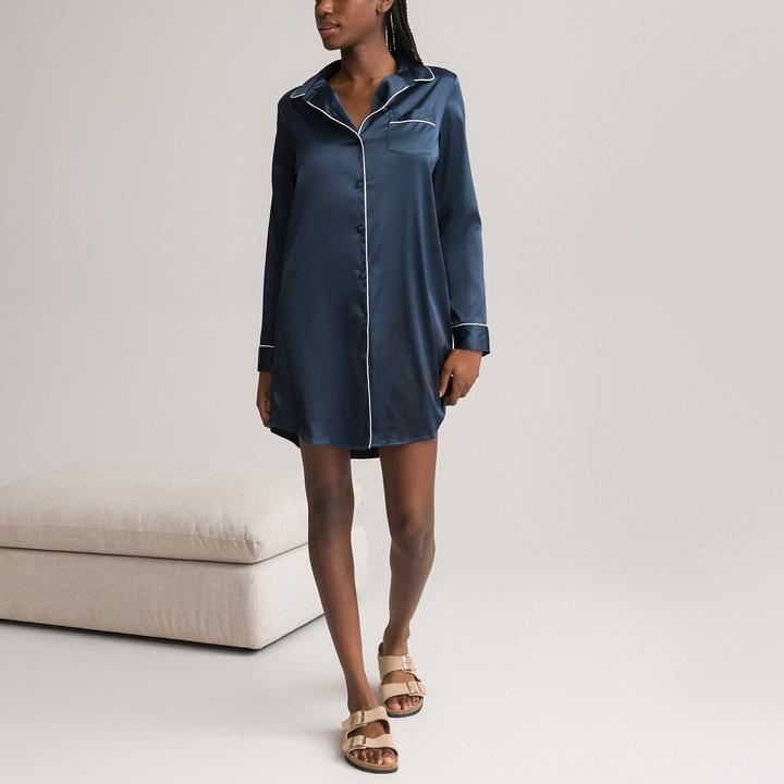 Immagine prodotto La Redoute Collections Camicia da notte a maniche lunghe in raso (46)