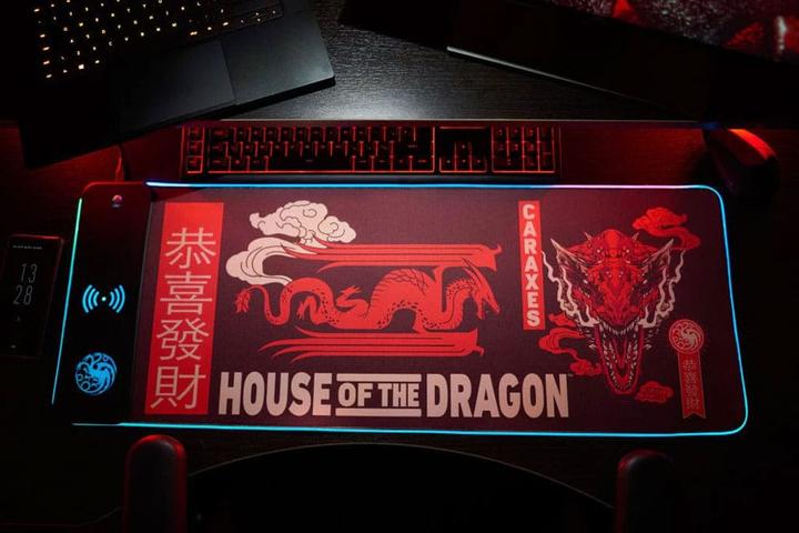 Actual product image Numskull Mouse pad House of Dragons + wireless Charge 30x80cm (XXL)