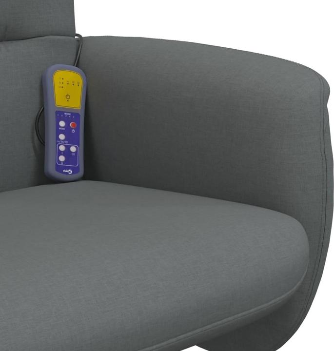 Produktbild VidaXL Massagesessel mit Fusshocker Dunkelgrau Stoff,Farbe