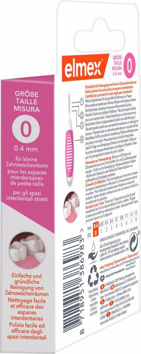 Actual product image Elmex Pink, size 0 (8 x, 0.40 mm)