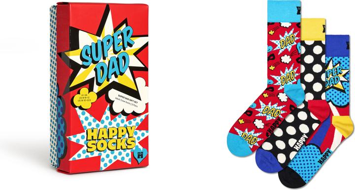 Immagine prodotto Happy Socks Set regalo per la festa del papà (confezione da 3, 41 - 46)