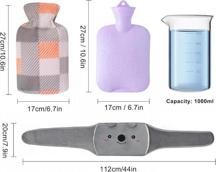 Actual product image TOP Hot water bottle set Koala + Dog (1 l)