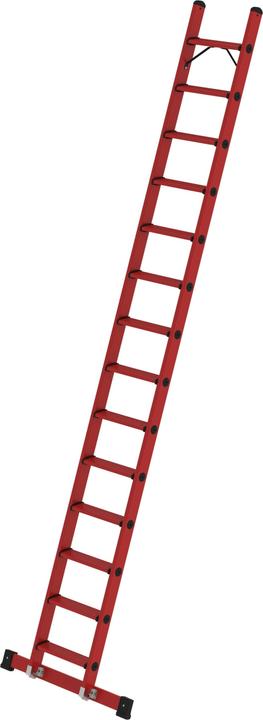 Produktbild Guenzburger Stufen-Anlegeleiter GFK mit Traverse 14 Stufen (Anlegeleiter, 367 cm)