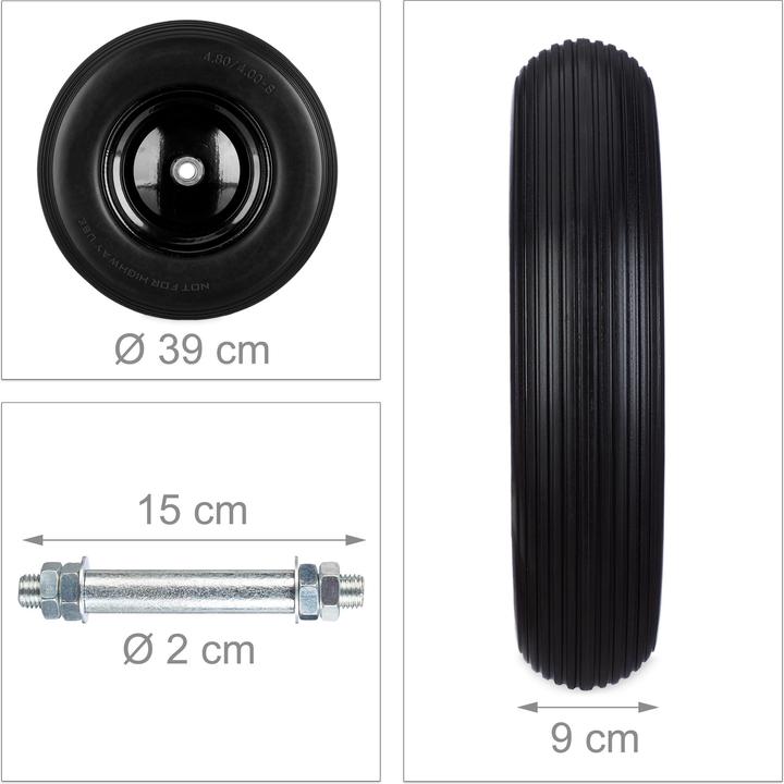 Image du produit Relaxdays Roue de brouette