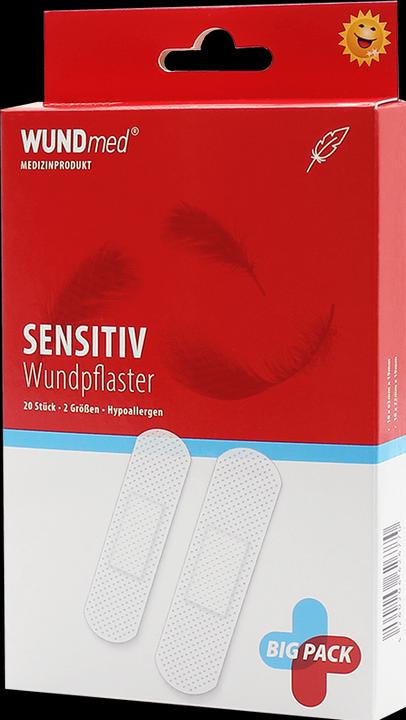 Image du produit Wundmed 20x Pflaster-Strips weiss Sensitive 2 Grössen